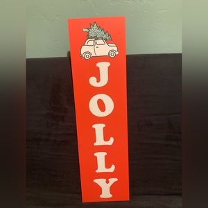 Holiday Christmas JOLLY sign